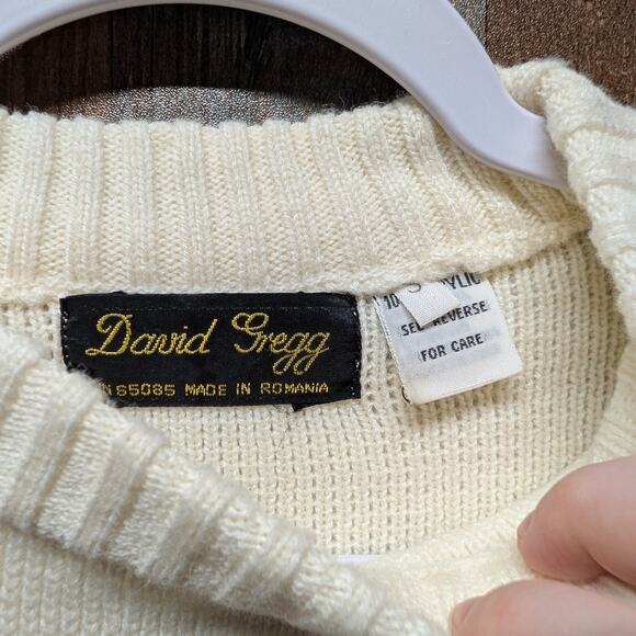 80s / 90s David Gregg Knit Snowflake Sweater - Picture 4 of 4